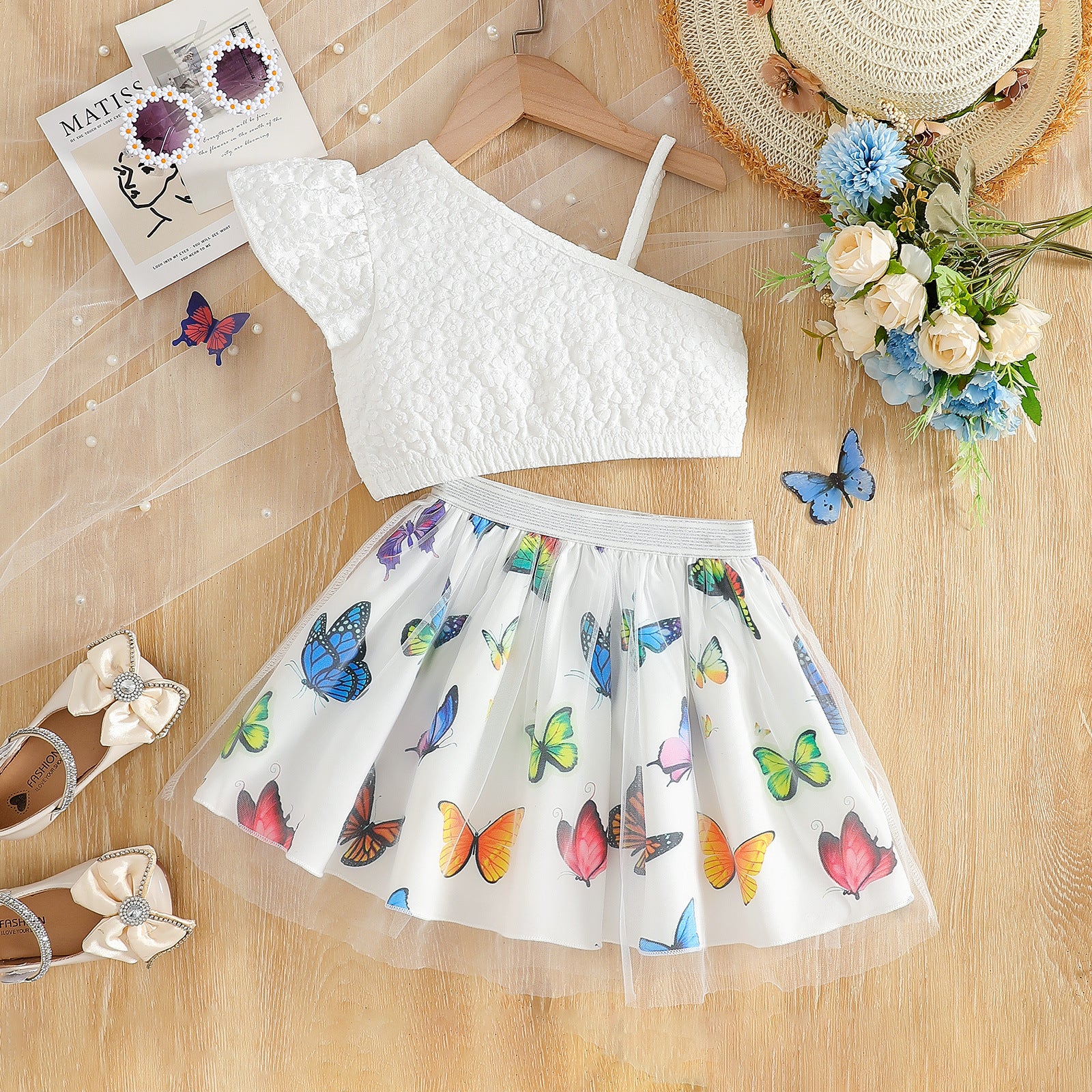 The Sun-Drenched Dream | Girls’ Layered Mesh Summer Skirt