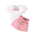 The Minimalist Muse | Girls’ White Flare Top & Tailored Shorts 2-Piece Set