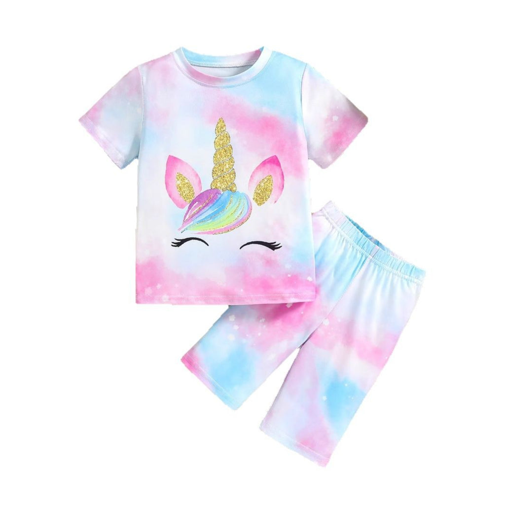 The Prism-Pony | Girls’ 2026 "Horse & Rainbow" Summer Short Set