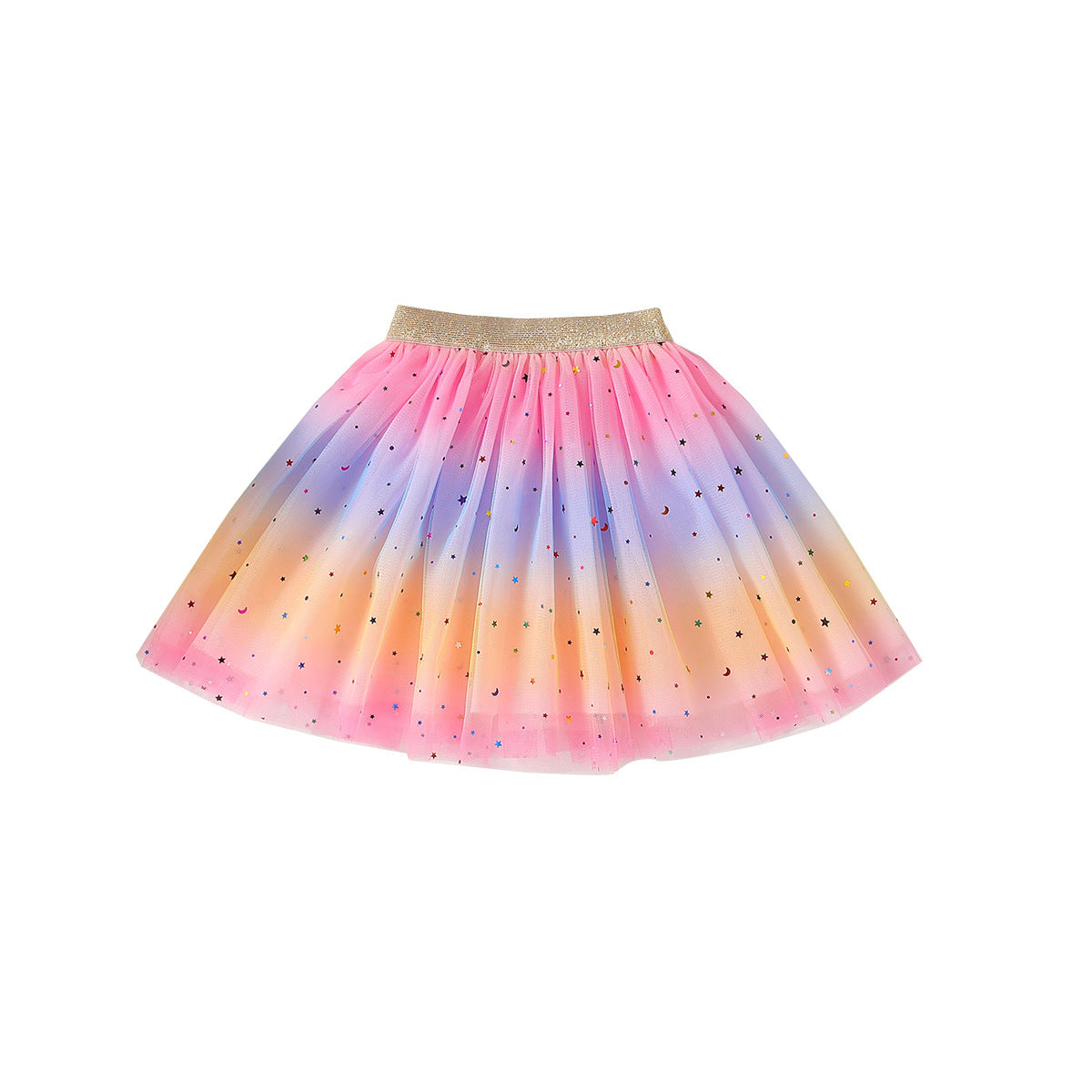 The Heritage Haze | Girls’ Spring/Autumn Layered Mesh Pleated Skirt