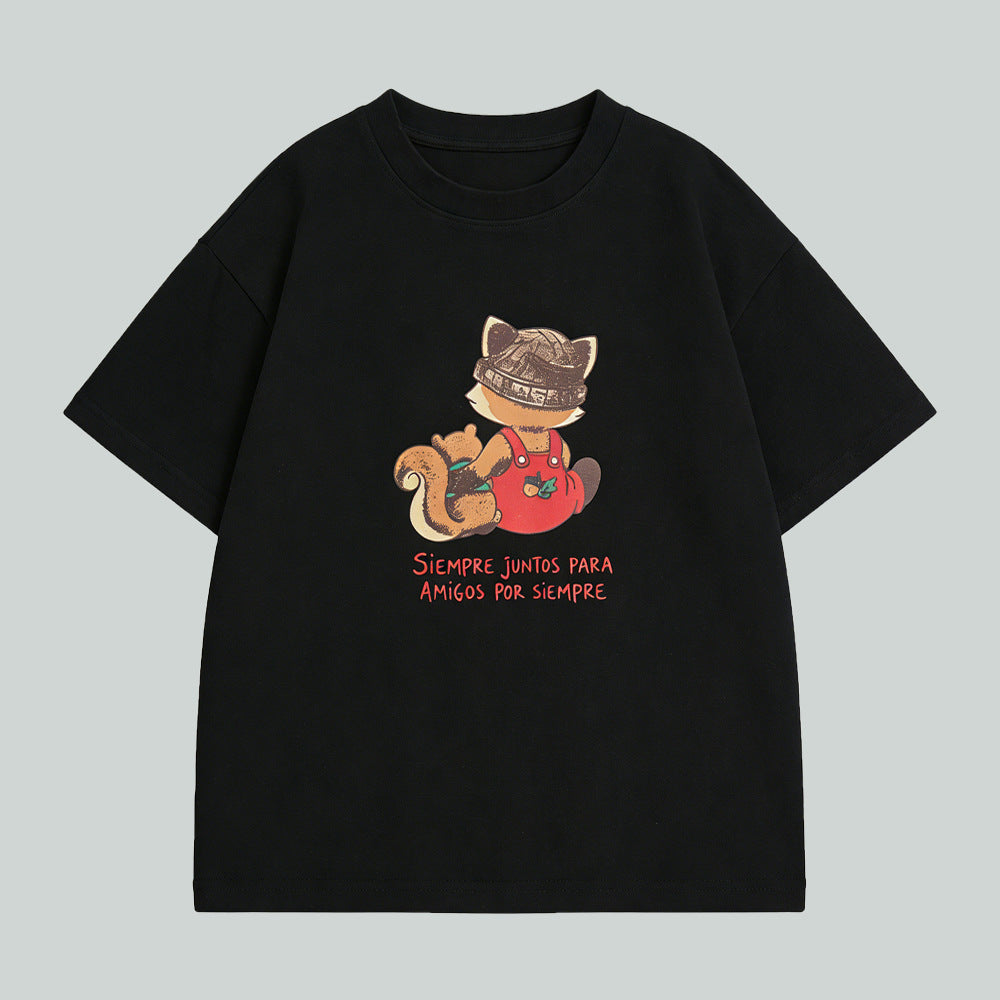 The Playground Peak | Children's Loose Fit Pure Cotton Lycra Summer T-Shirt