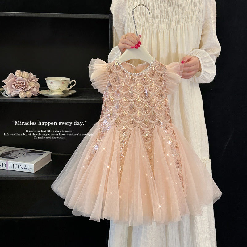 The Zephyr Wing | 2026 Summer Mesh Flying-Sleeve Vest Gown