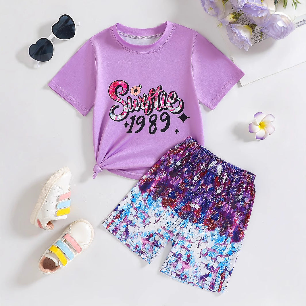 The West-Coast | Girls’ "Tide" 100% Cotton Crew Neck Tee