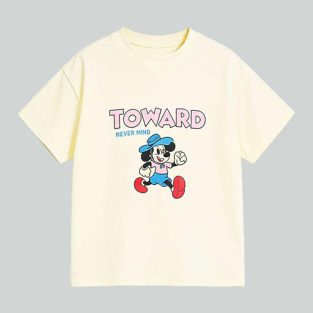 The Playground Peak | Children's Loose Fit Pure Cotton Lycra Summer T-Shirt