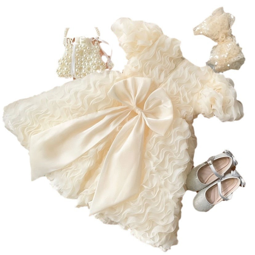 The Gossamer Pearl | 2026 Bubble Sleeve Mesh Princess Gown