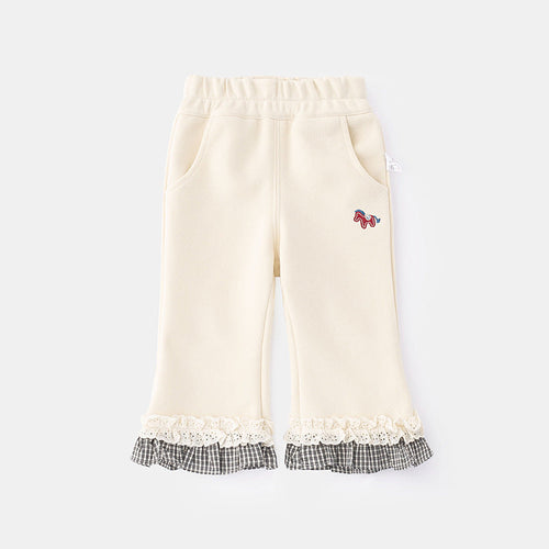 Girls Lace Bell Pants | Kids Spring Casual Trousers