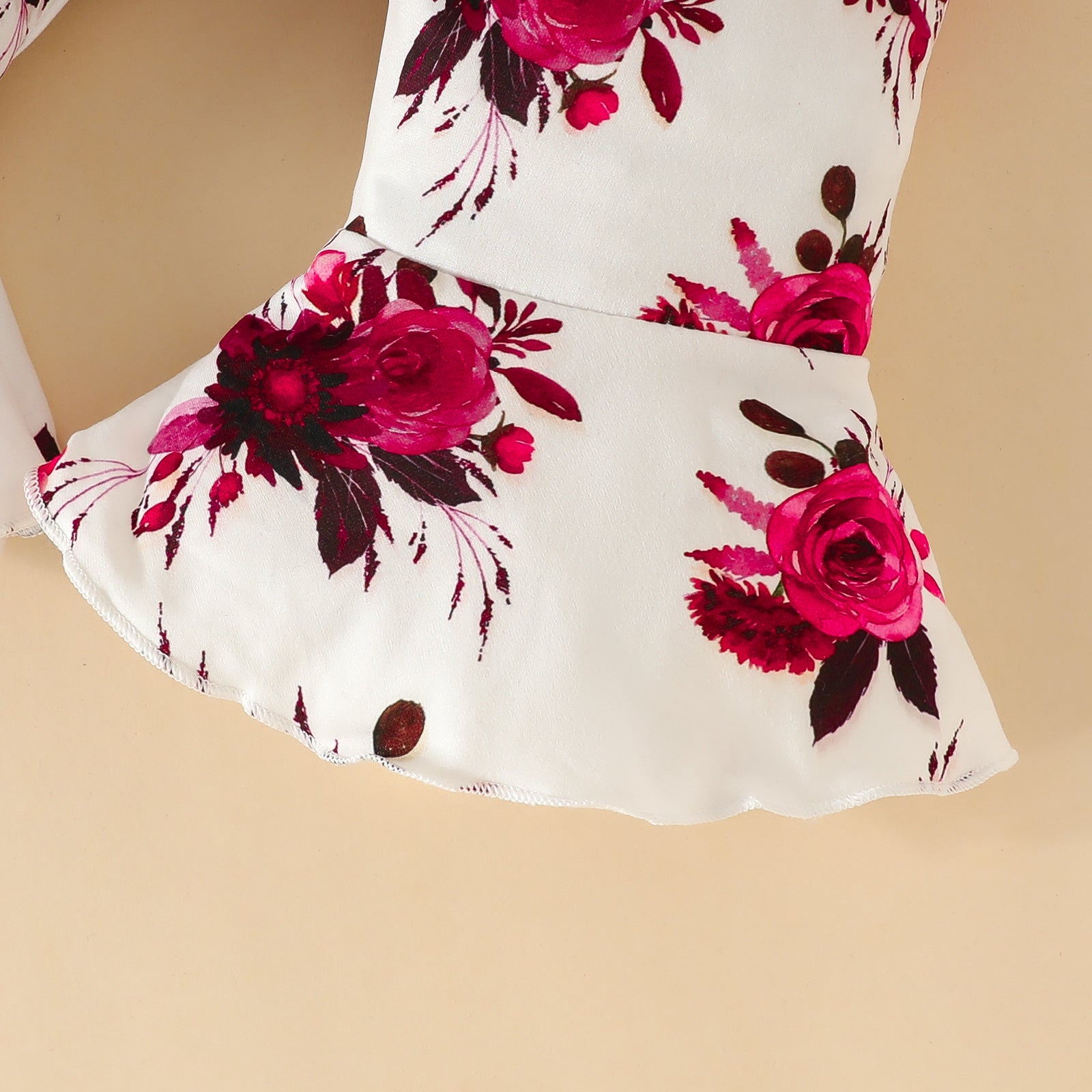 The Autumn Sweetheart | Baby Girl Letter Print Romper & Floral Bell-Bottom Set