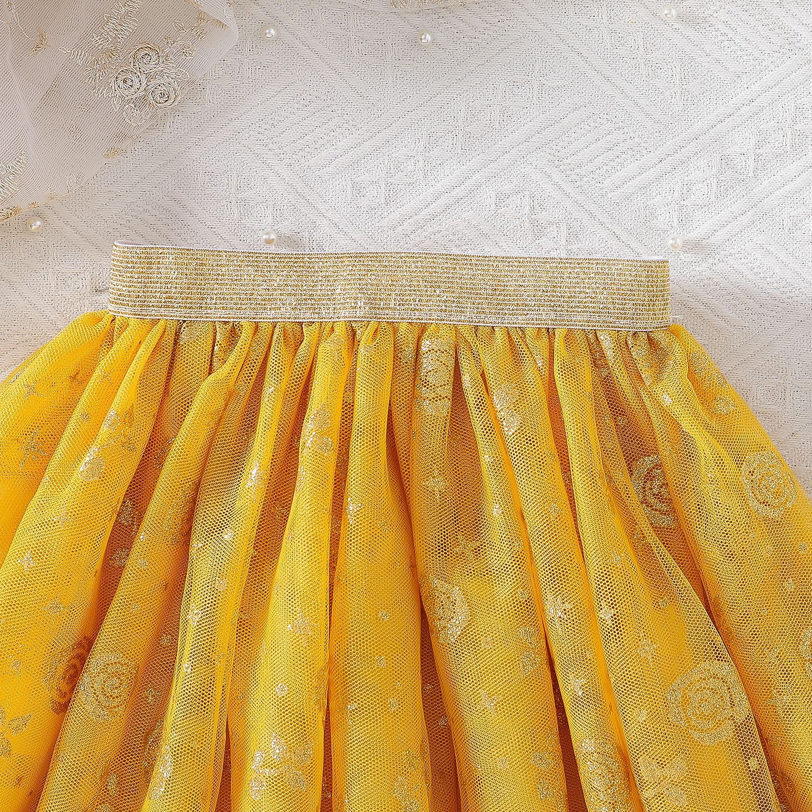 The Frozen Petal | Girls’ "Super Foreign" Snowflake Mesh Puff Skirt