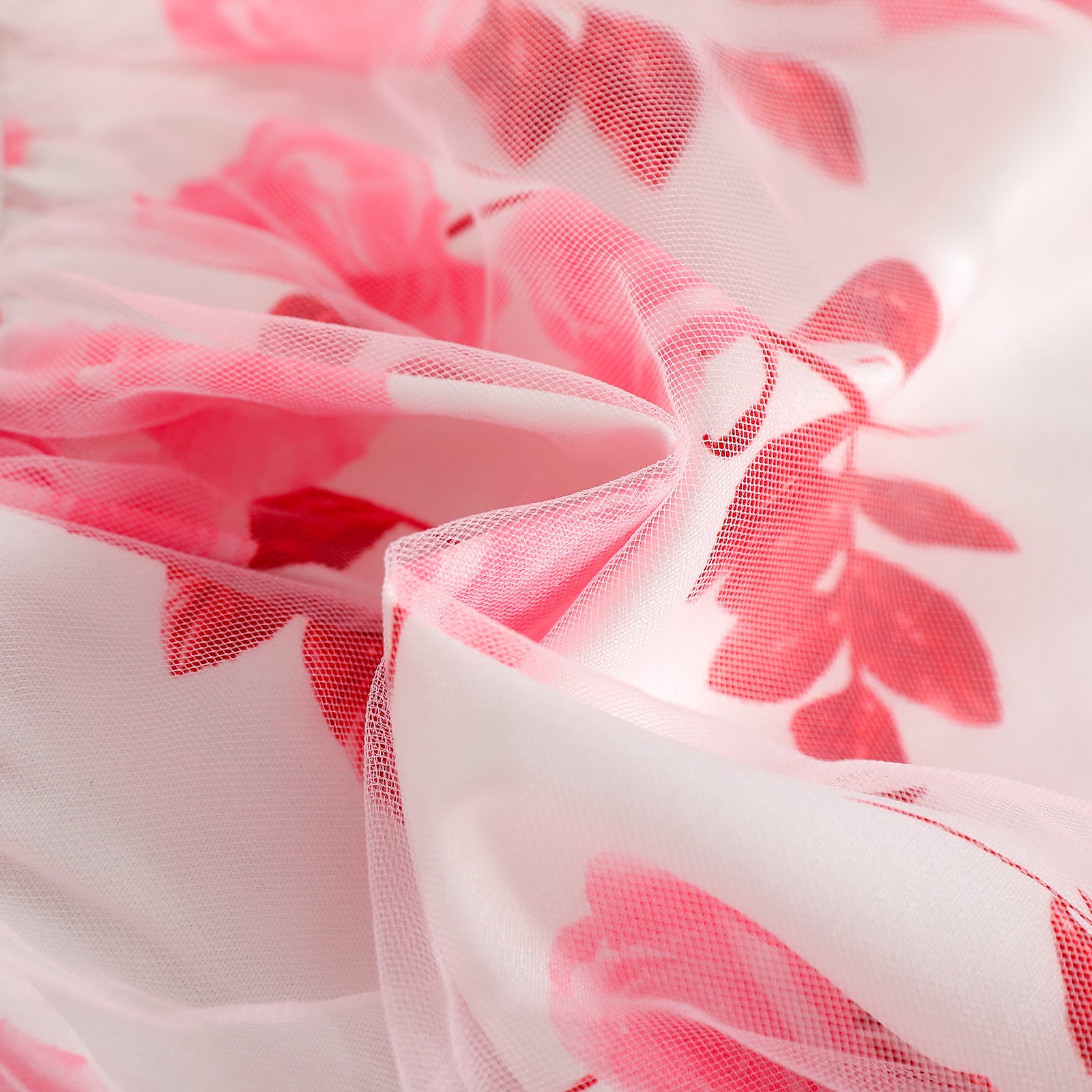 The Flora-Frost | Girls’ "Super Foreign" Layered Mesh Flower Skirt