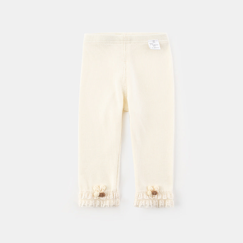 Baby Girl Knitted 3Pcs Trouser Sets | Spring Diaper Leggings Pants