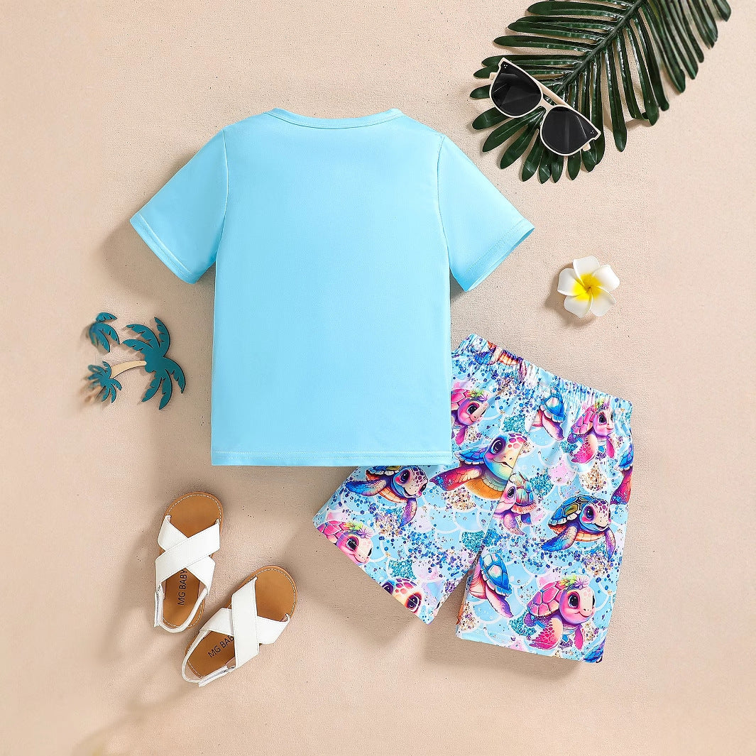 The Wild-Aura | Girls’ 2026 "Animal Kingdom" Short-Sleeve & Shorts Set