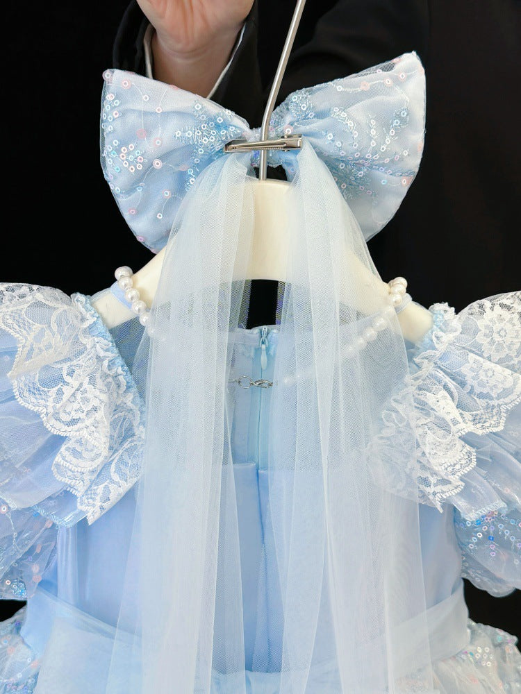 The Ice Queen’s Gala | 2026 Winter Sweater Cake Mesh Dress