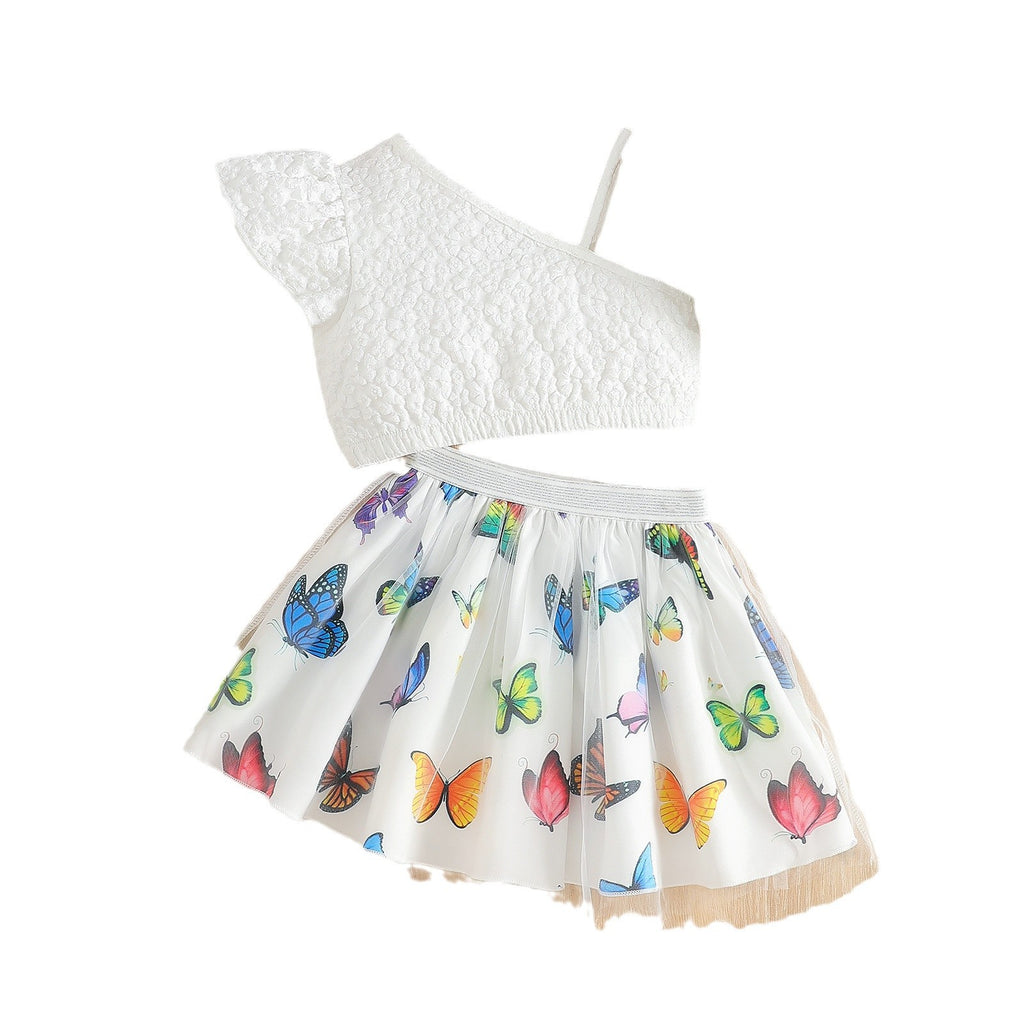 The Sun-Drenched Dream | Girls’ Layered Mesh Summer Skirt