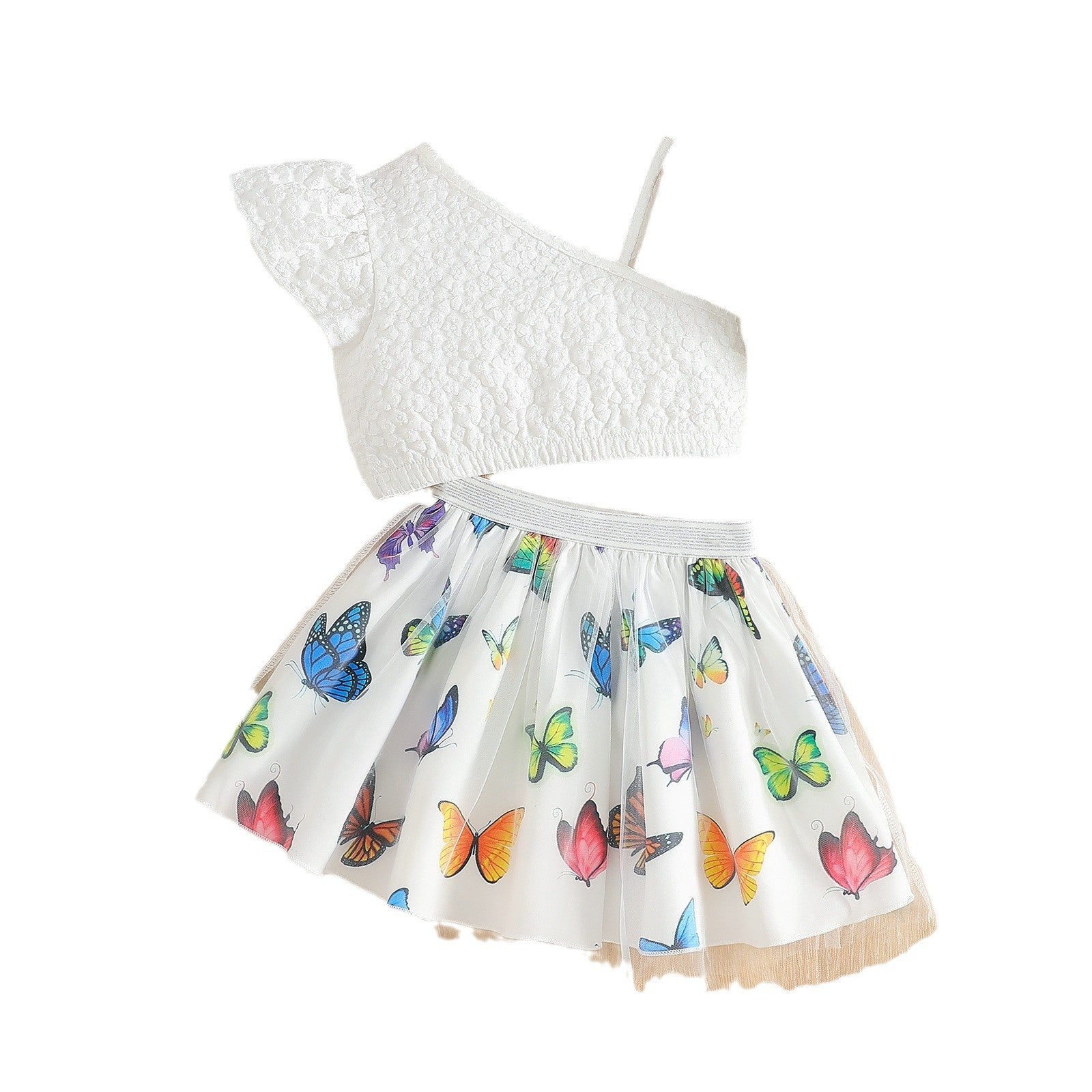 The Sun-Drenched Dream | Girls’ Layered Mesh Summer Skirt
