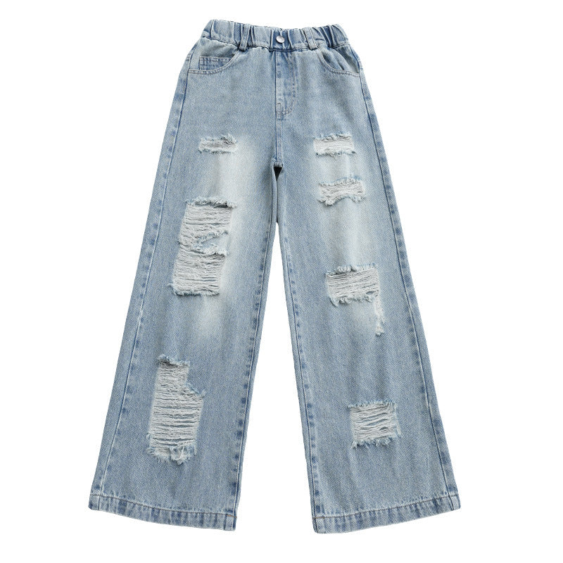 The Amber Pulse | 2025 Orange Tiger Straight-Leg Casual Jeans