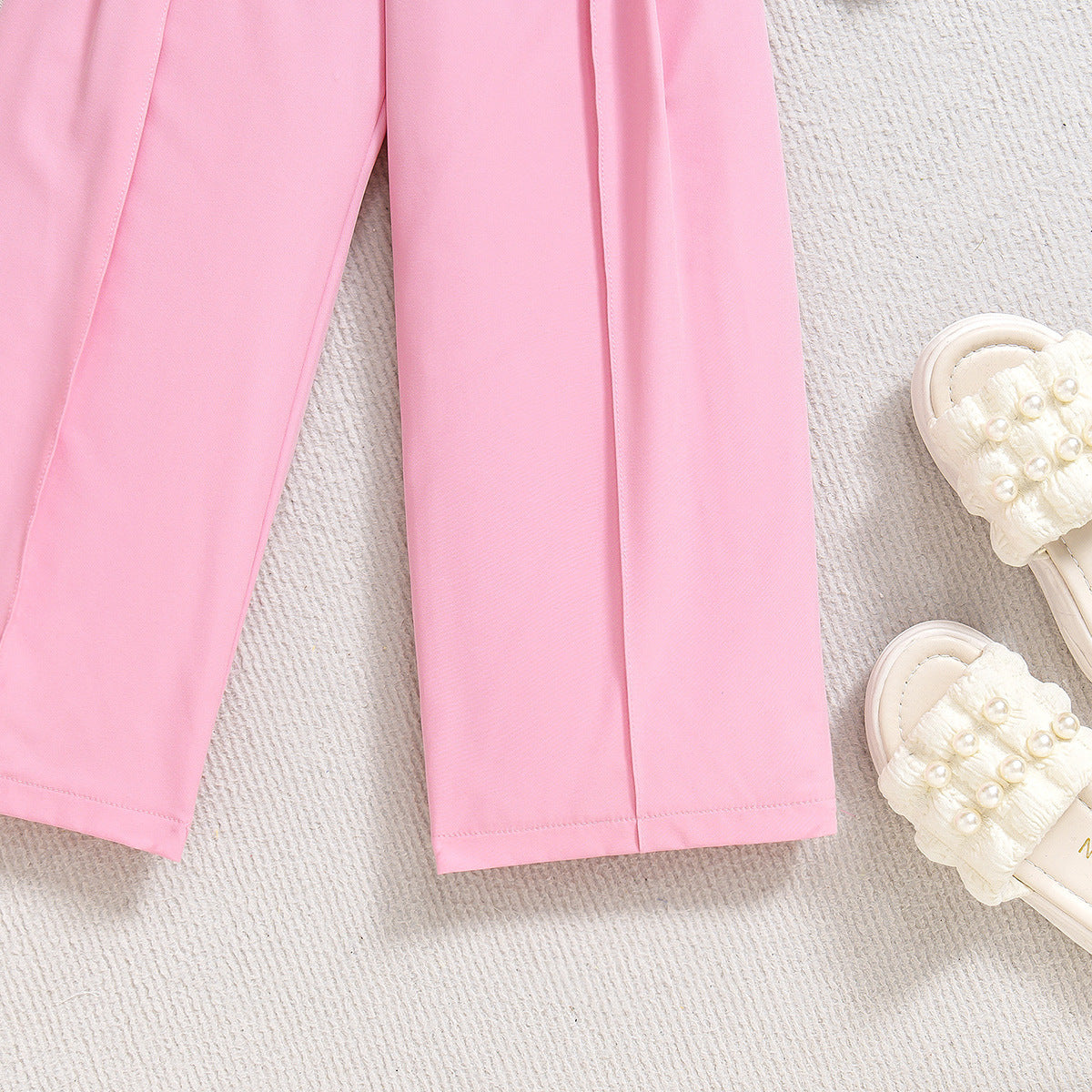 The Floral Muse | Girls’ 3D Flower Tube Top & Slim Tailored Trouser Set