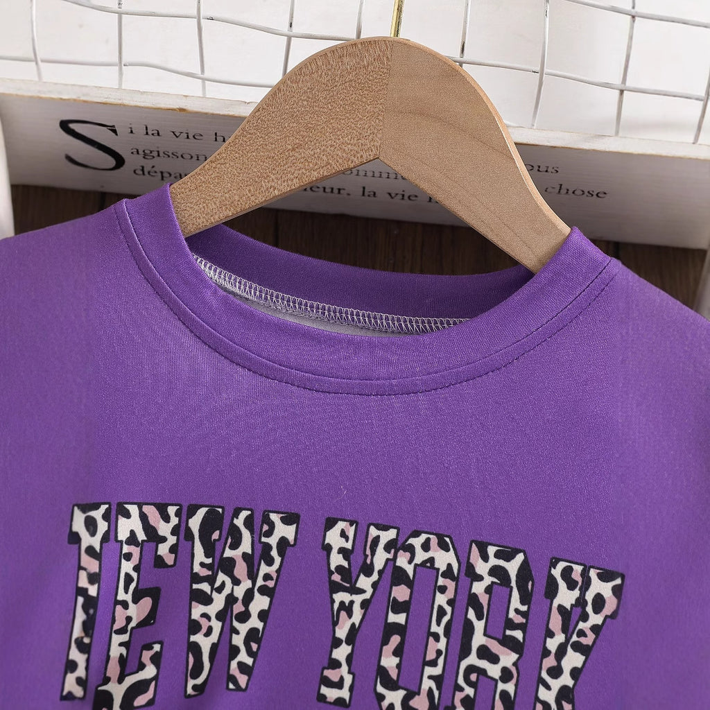 The Urban-Aero | Girls’ 2026 "Tide" Crew Neck Short-Sleeve & Relaxed Pant Set