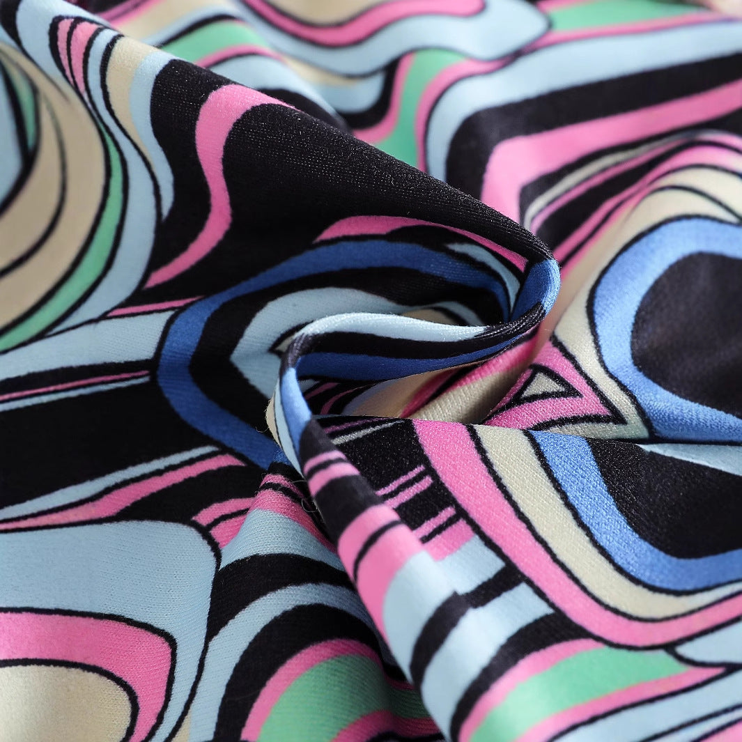 The Retro-Rhythm | Girls’ "High-Street" Printed Flared Trousers
