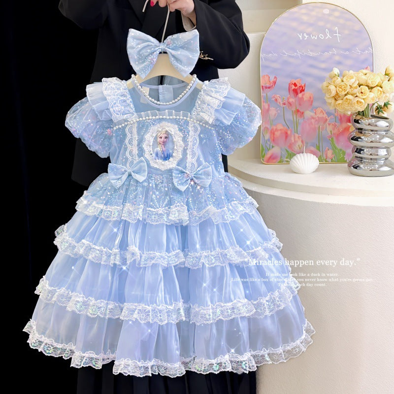 The Ice Queen’s Gala | 2026 Winter Sweater Cake Mesh Dress