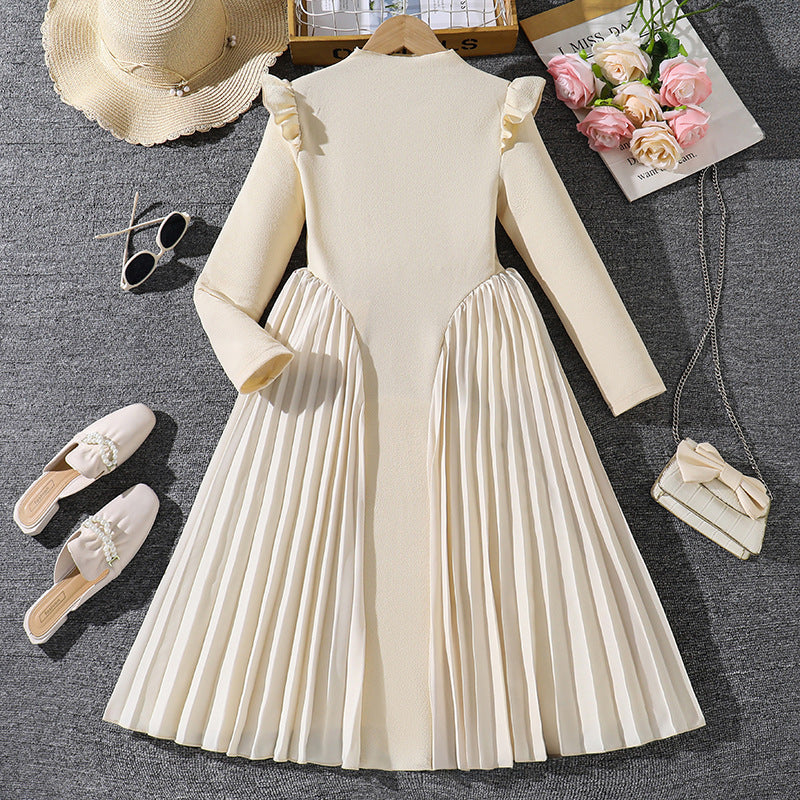Girls Pleated Sleeveless Long Dress — Summer