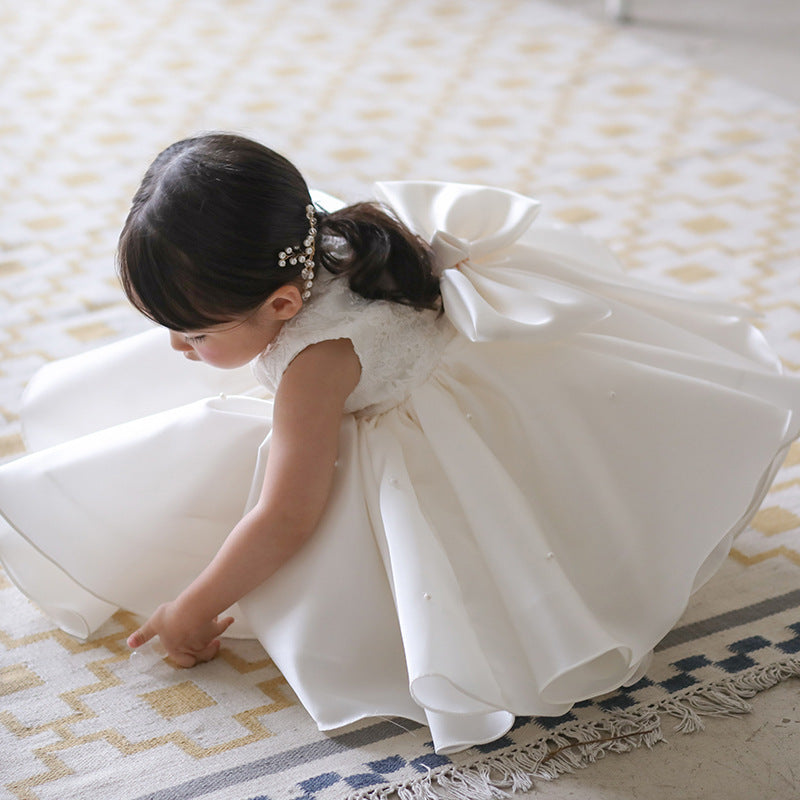 The Pristine Promise | 2026 Bridal-Grade White Flower Girl Gown