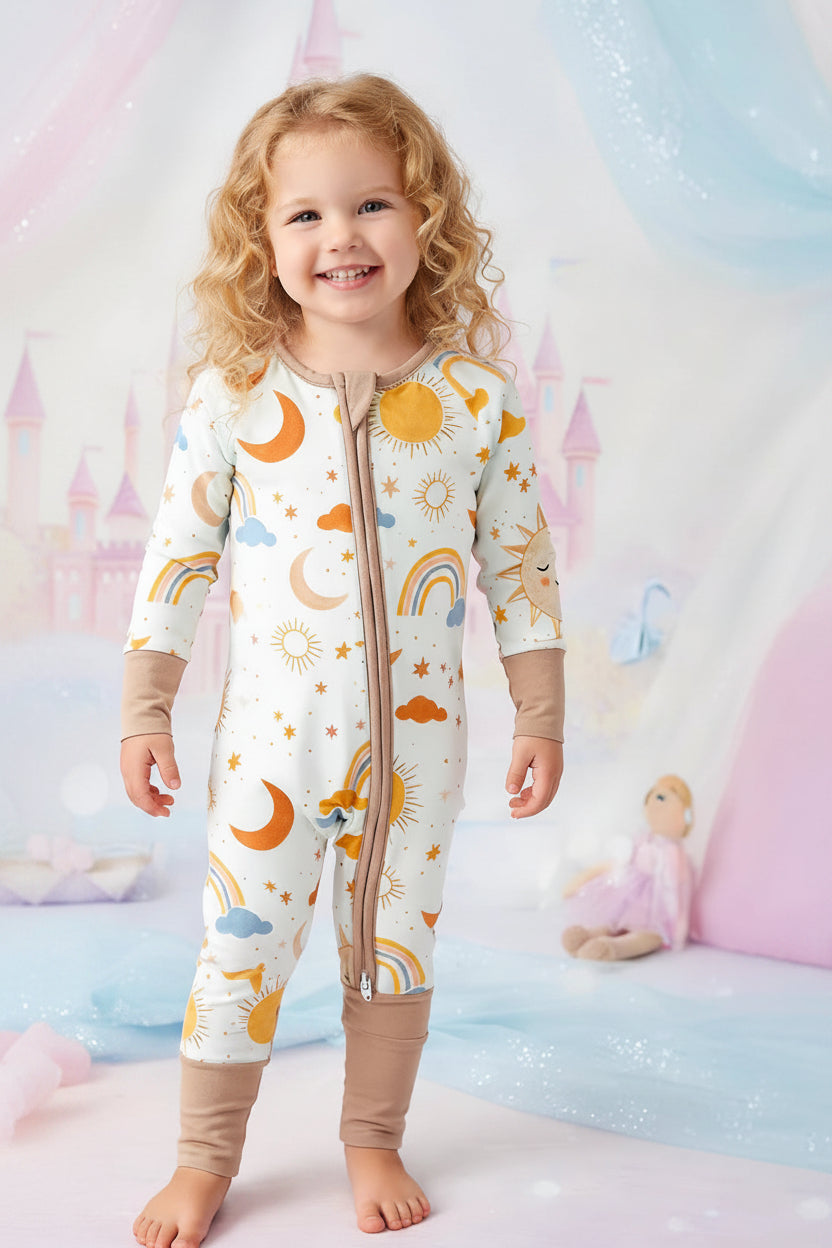The Celestial Dream | Bamboo Fiber Convertible Zip Onesie