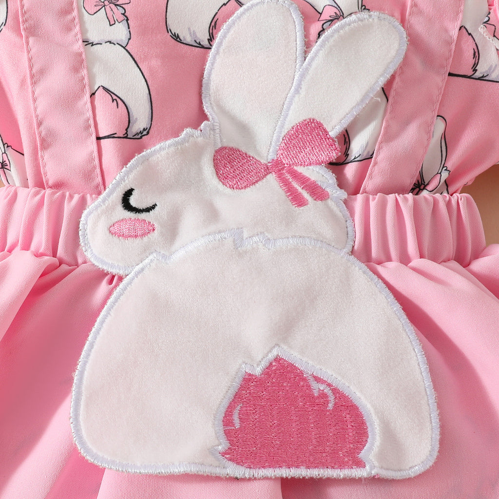 The Holiday Darling | Baby Girl Easter Faux-Sling Triangle Romper