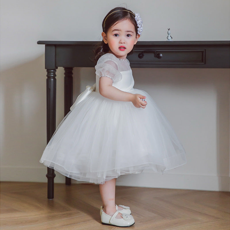 The Alabaster Aria | 2026 Intricate White Lace Performance Gown