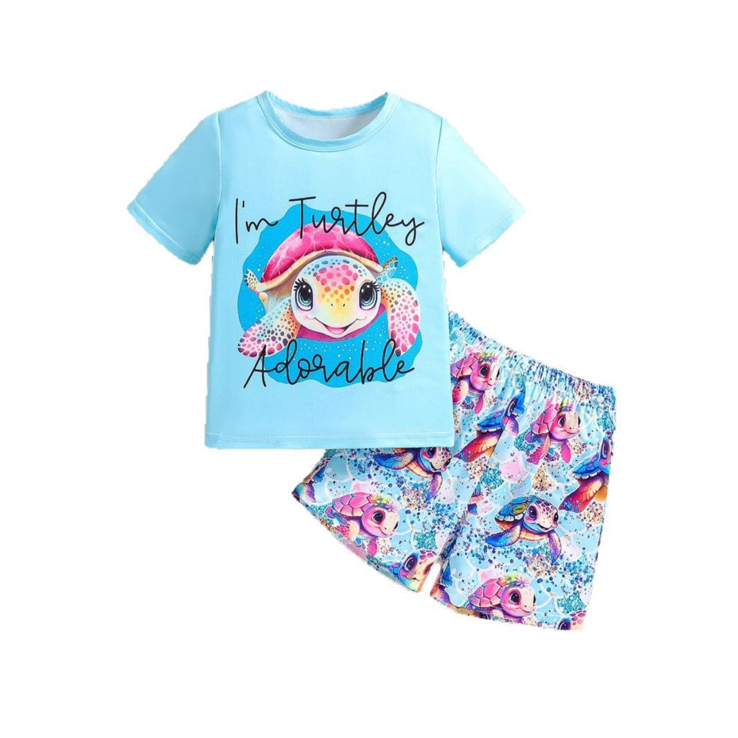 The Wild-Aura | Girls’ 2026 "Animal Kingdom" Short-Sleeve & Shorts Set