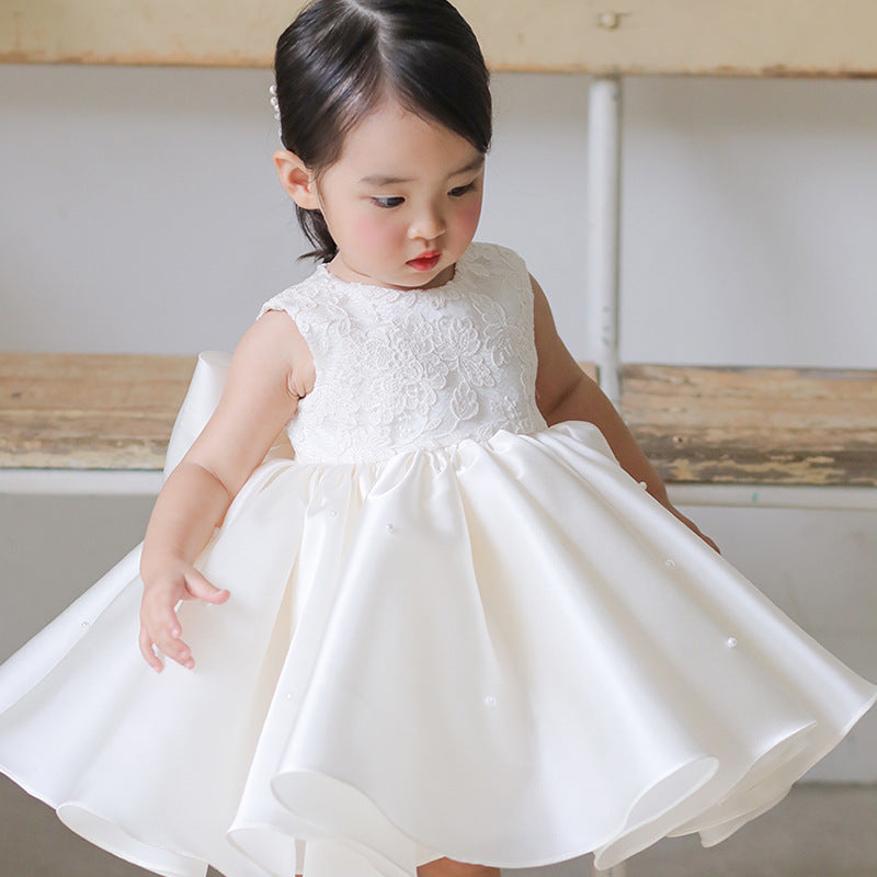 The Pristine Promise | 2026 Bridal-Grade White Flower Girl Gown