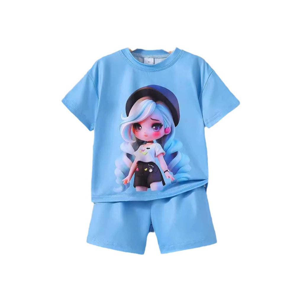 The Chroma-Glide | Girls’ 2026 "Heat-Lock" Graphic Tee & Relaxed Pant Set