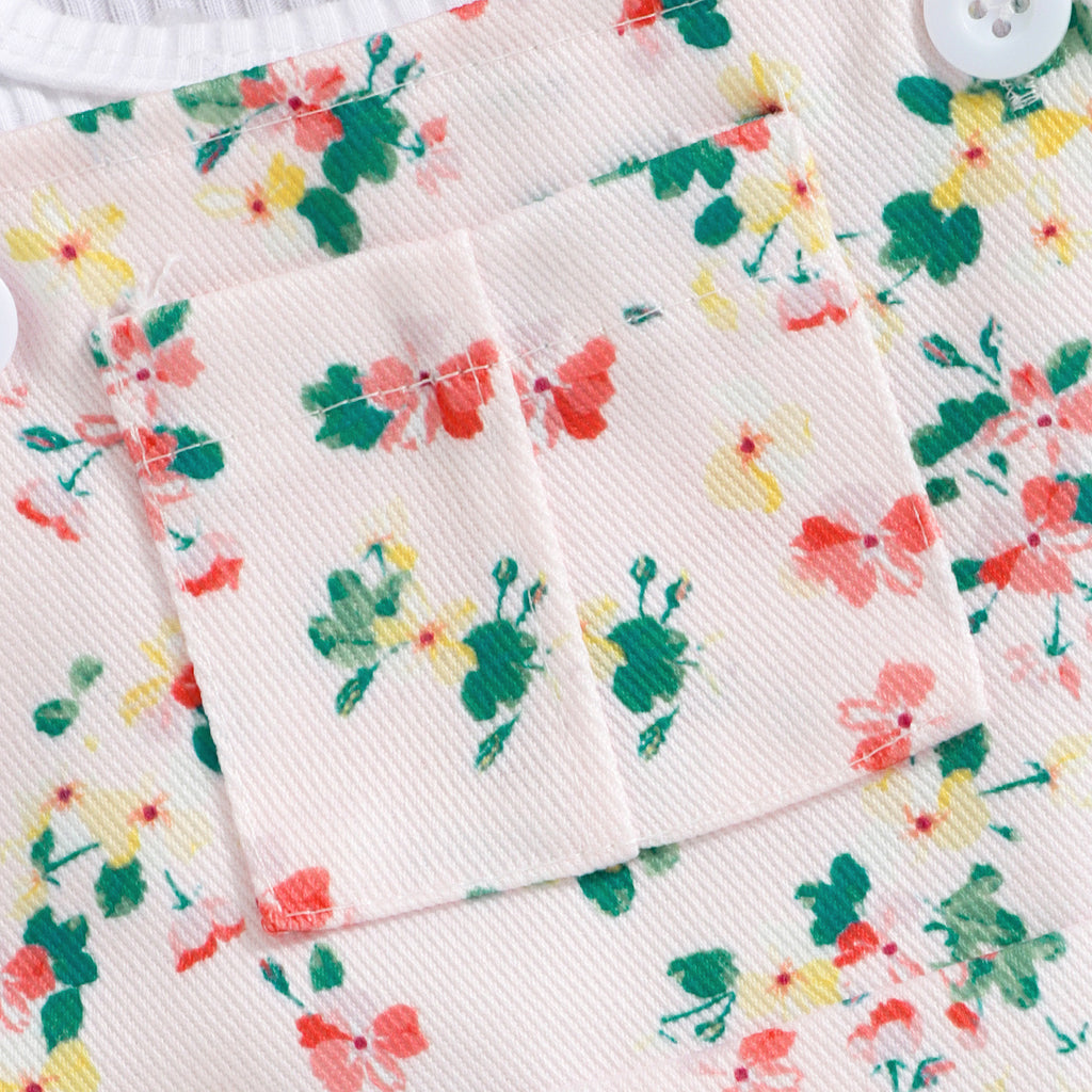 The Sisterly Stripe | Girls’ Cotton Pit-Stripe Sleeveless Overalls Set