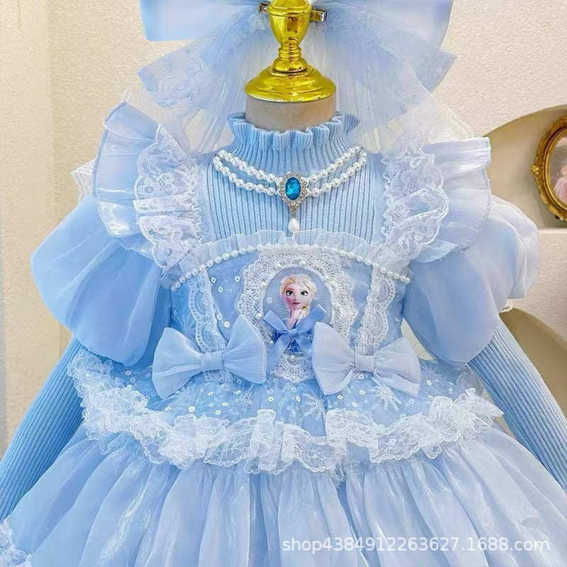 The Ice Queen’s Gala | 2026 Winter Sweater Cake Mesh Dress