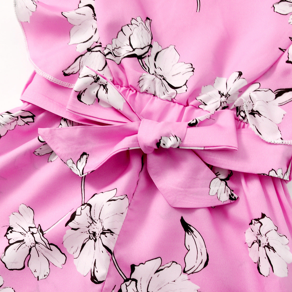 The Tropical Trendsetter | Girls' Floral Short-Sleeved Woven Jumpsuit