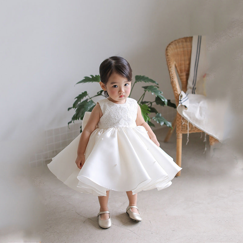 The Pristine Promise | 2026 Bridal-Grade White Flower Girl Gown