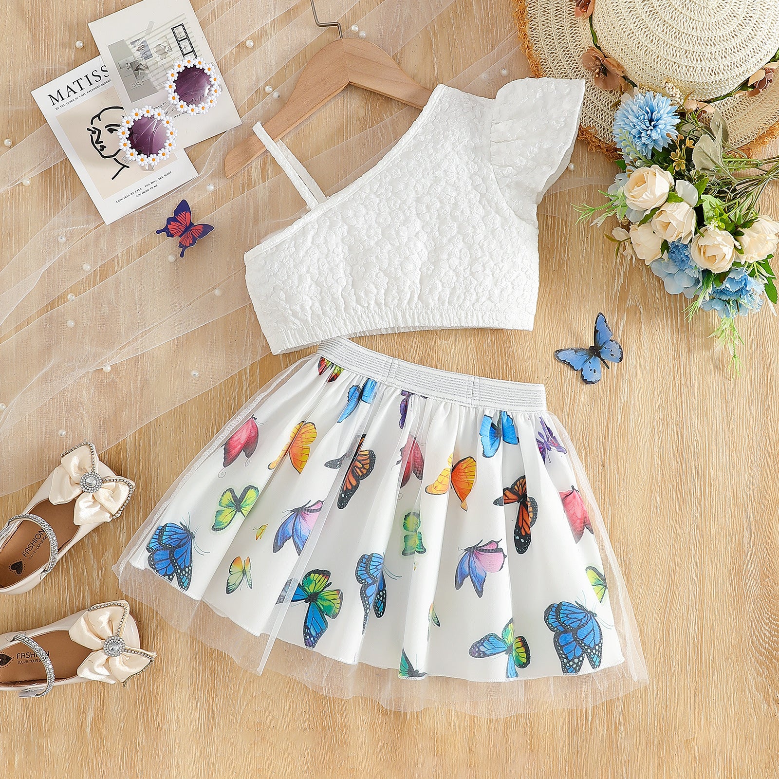The Sun-Drenched Dream | Girls’ Layered Mesh Summer Skirt