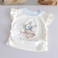 Girls Rabbit Print Flutter Sleeve Vest Top