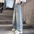 The Urban Tigress | 2026 Korean-Style Wide-Leg Striped Jeans