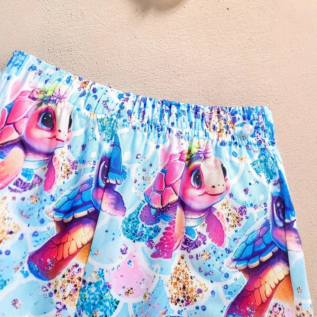 The Wild-Aura | Girls’ 2026 "Animal Kingdom" Short-Sleeve & Shorts Set