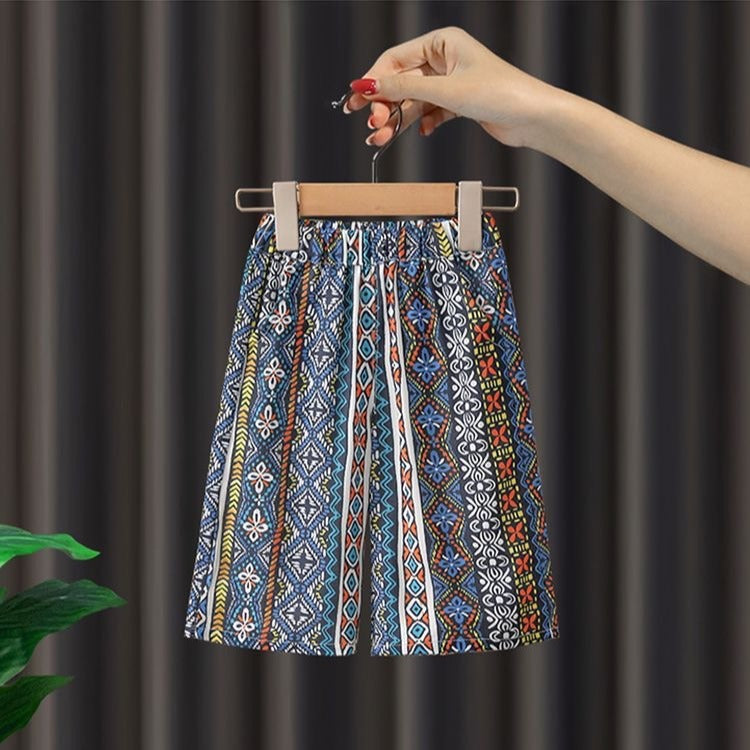 Girls Ethnic Style Summer Suit - Trendy Dopamine Wear Two-Piece Set