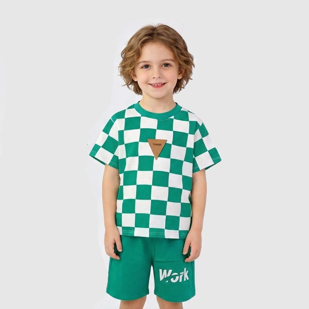 The Coastal Cruiser | Children's Pure Cotton T-Shirt & Shorts Summer Two-Piece Set