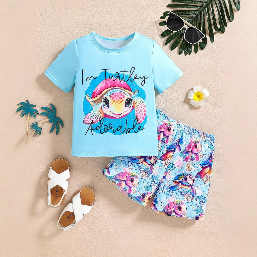 The Wild-Aura | Girls’ 2026 "Animal Kingdom" Short-Sleeve & Shorts Set