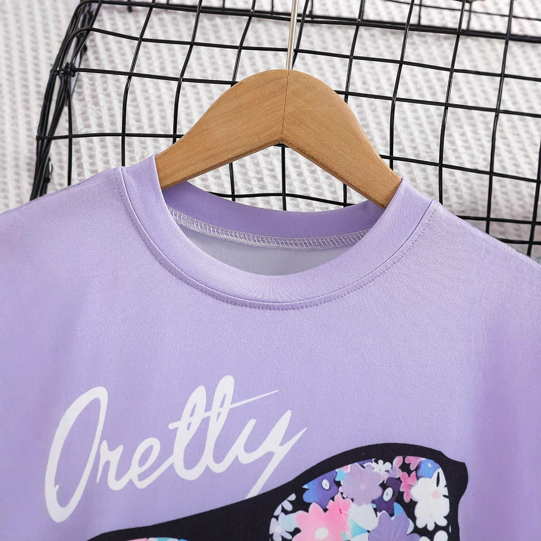 The Summer Muse | Girls’ 2-Piece Graphic Tee & Easy-Flex Jogger Set
