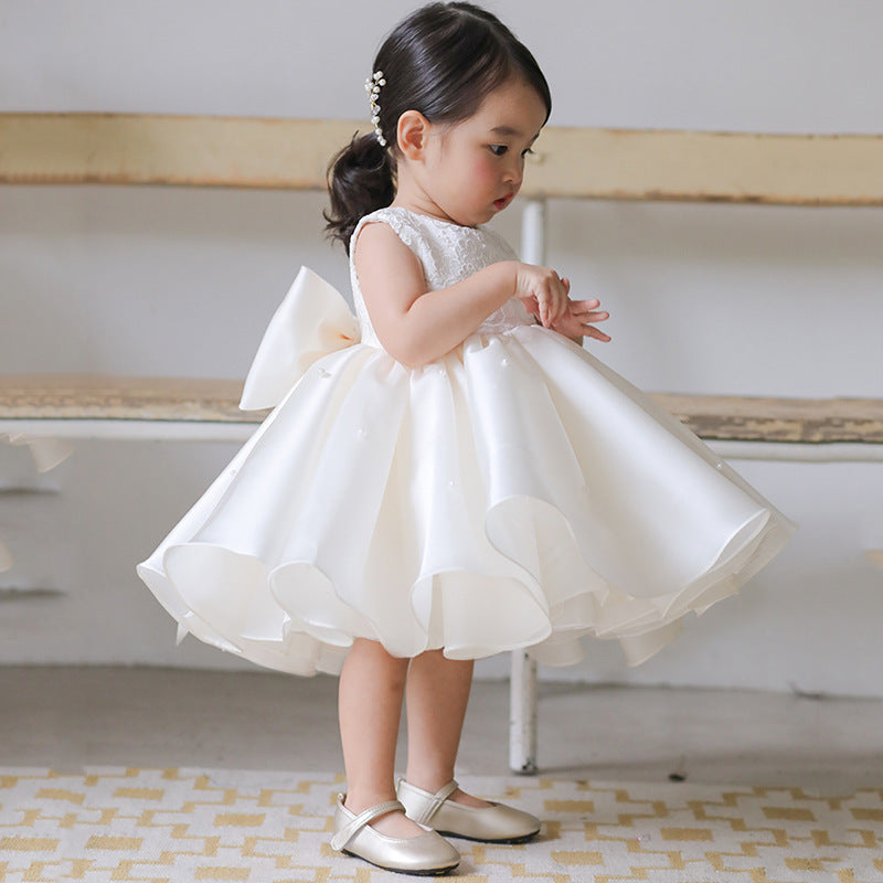 The Pristine Promise | 2026 Bridal-Grade White Flower Girl Gown