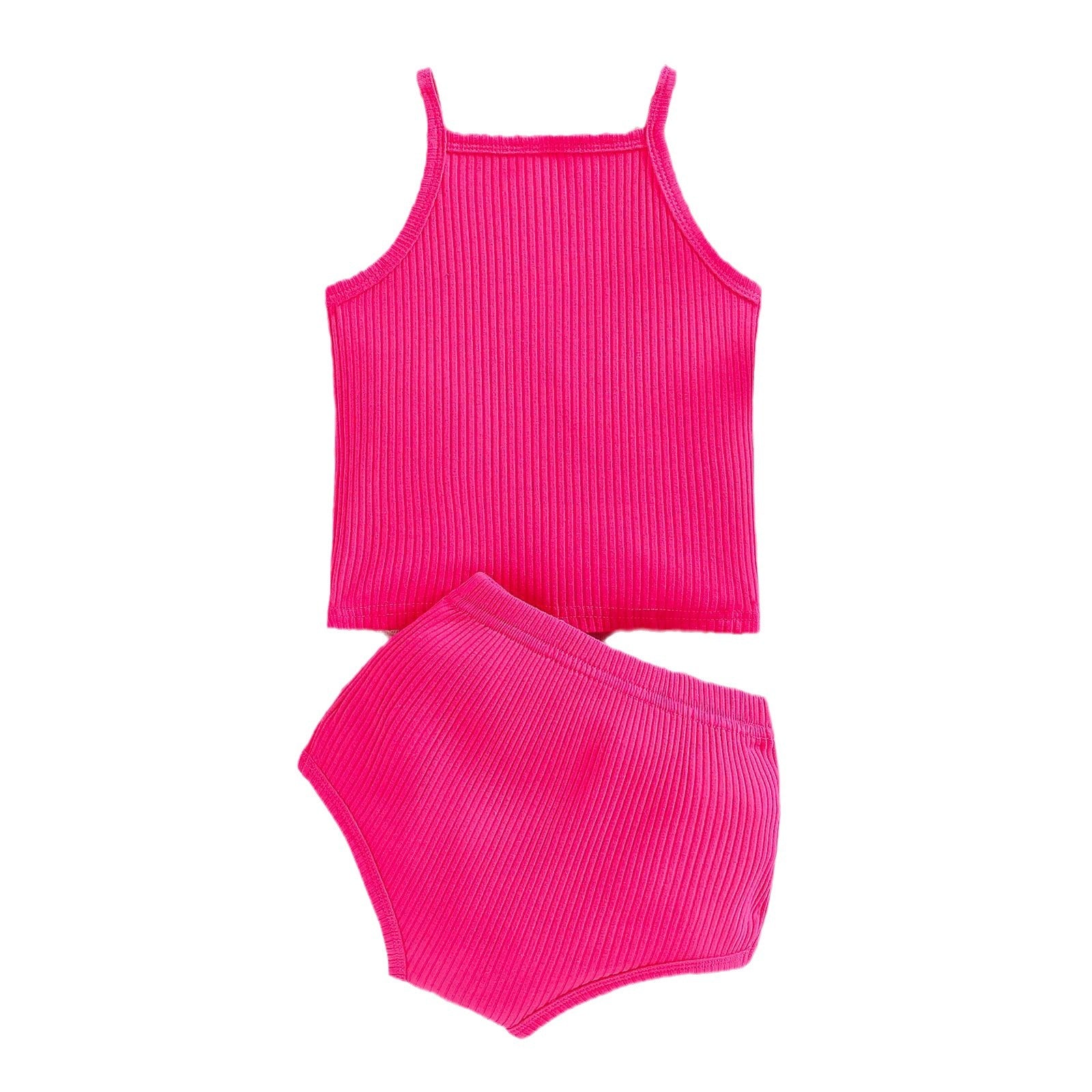 The Zen Minimalist | Gender-Neutral Solid Suspender & Shorts 2-Piece Set