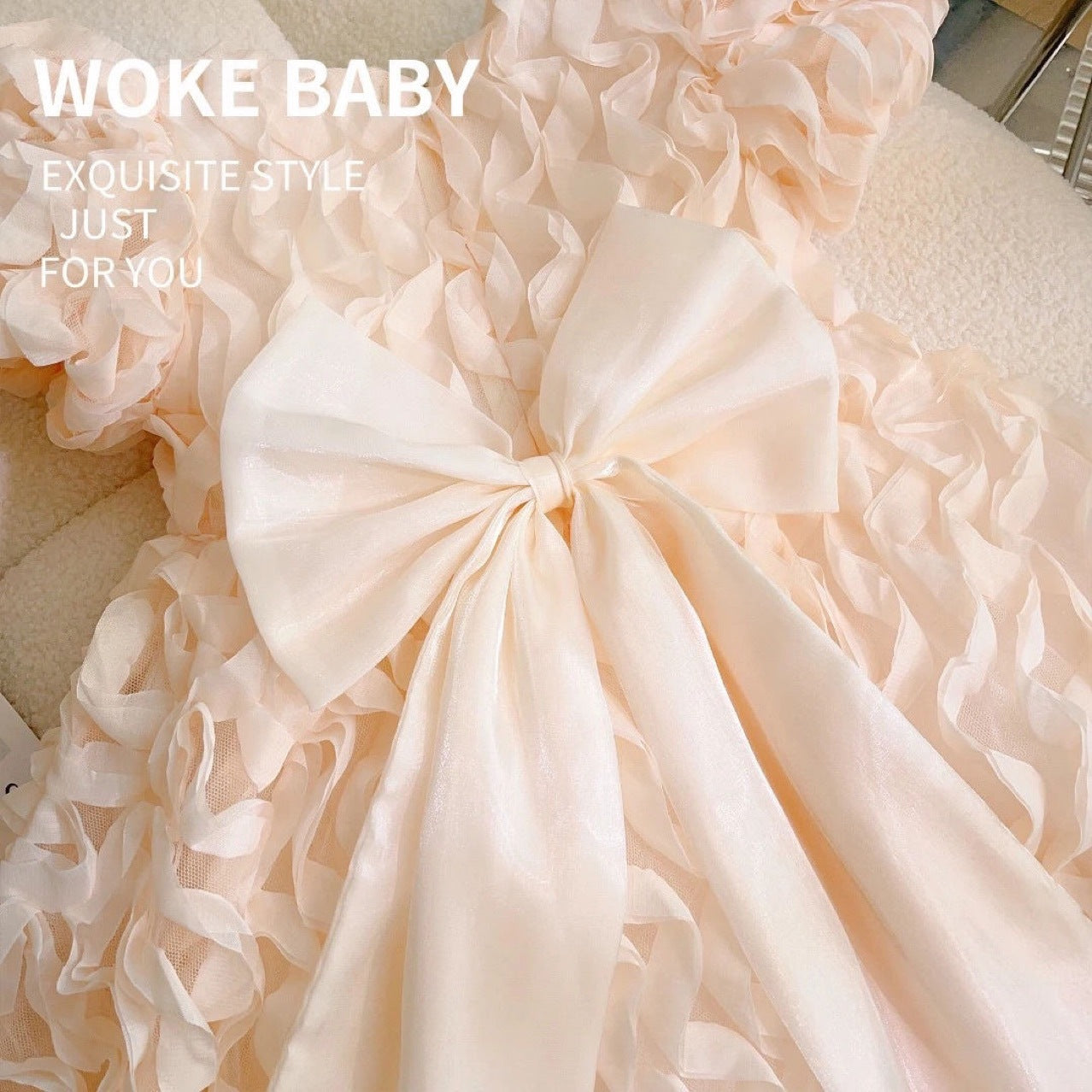 The Gossamer Pearl | 2026 Bubble Sleeve Mesh Princess Gown