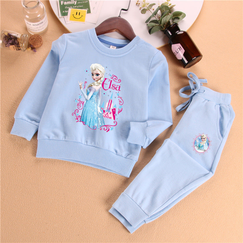 The Royal Autumn | Girls’ Elsa Heart-Print Half-Sleeve Set