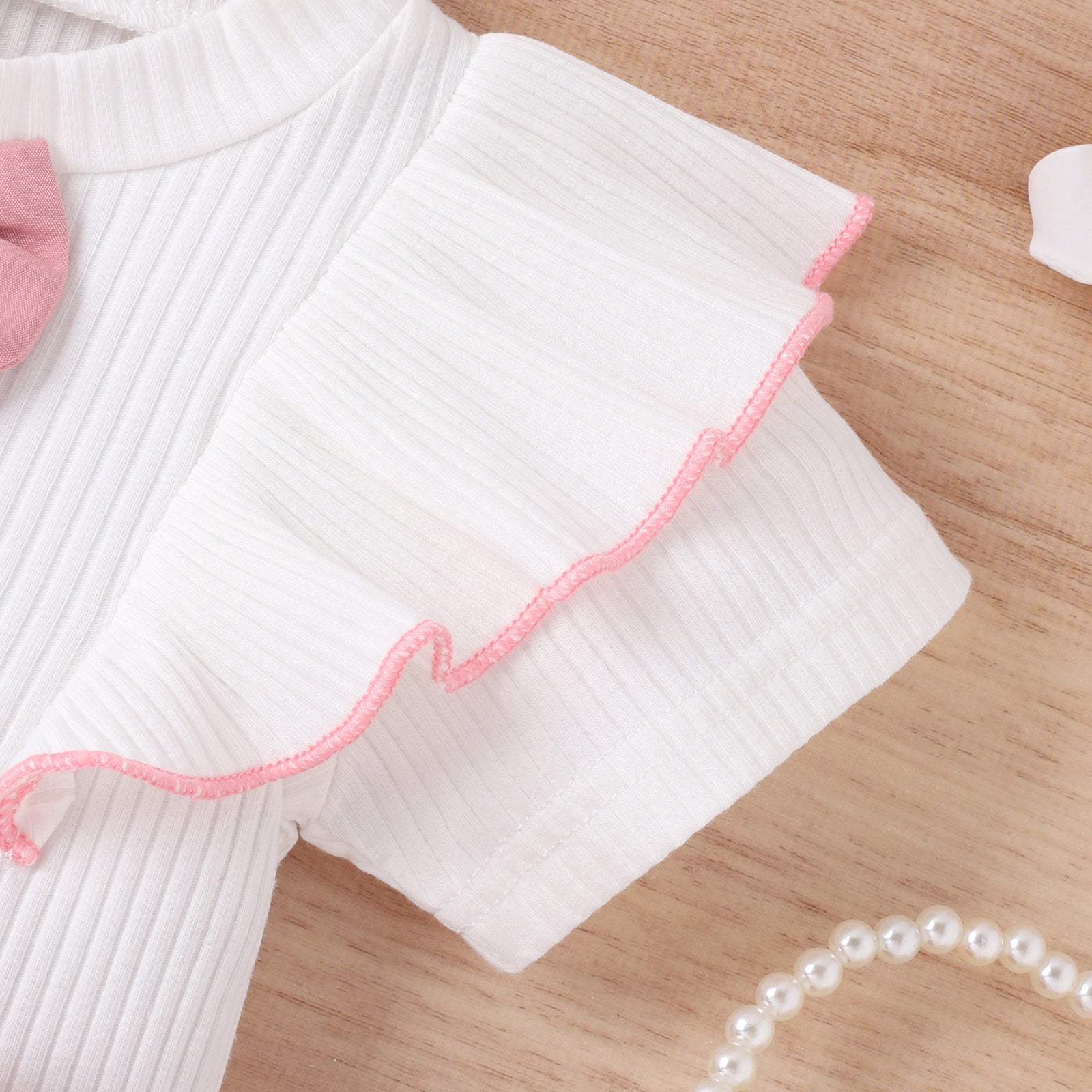 The Minimalist Muse | Girls’ White Flare Top & Tailored Shorts 2-Piece Set