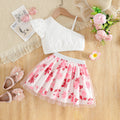 The Flora-Frost | Girls’ "Super Foreign" Layered Mesh Flower Skirt