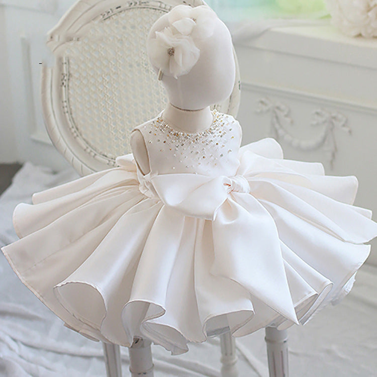 The Debutante | Satin Birthday Tutu & Flower Girl Dress